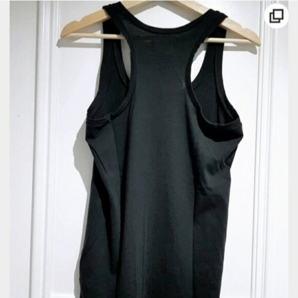PINK VICTORIA'S SECRET•BLACK LOOSE FIT TANK•XS - Picture 3 of 6